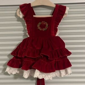 Bums and roses holiday ruffle dress